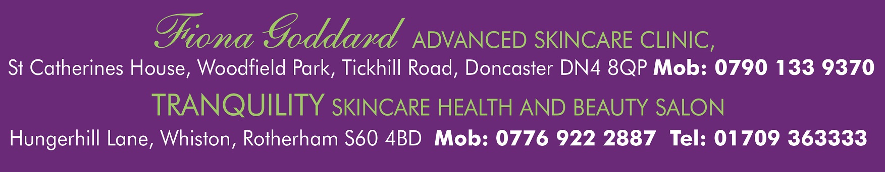 Fiona Goddard Advanced Skin Care Clinics – Doncaster and Rotherham